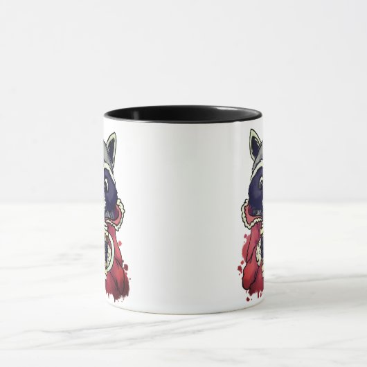 冬のアライグマ マグカップ (中央)