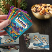 冬のアリスが魚のカード遊に行く トランプ (インサイチュ)