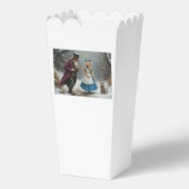 冬のアリス白いポップコーンの箱 フェイバーボックス (正面)