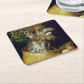 冬のアルカンボルド スクエアペーパーコースター (アングル)