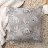 冬のアルティックキツネスノーウィークフクロウ北野生動物 クッション (ブランケット)