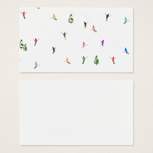 冬のアルパインスキーヤースキーパターン (正面&裏面)