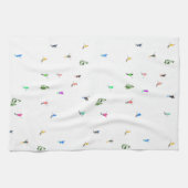 冬のアルパインスキーヤースキーパターン キッチンタオル (横)