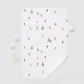 冬のアルパインスキーヤースキーパターン ゴルフタオル (インサイチュ)