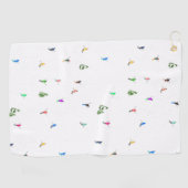 冬のアルパインスキーヤースキーパターン ゴルフタオル (横)