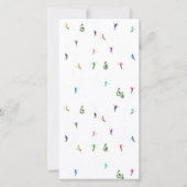 冬のアルパインスキーヤースキーパターン シーズンカード (正面)