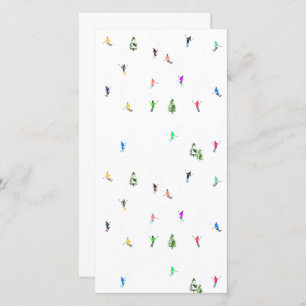 冬のアルパインスキーヤースキーパターン シーズンカード