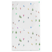 冬のアルパインスキーヤースキーパターン スモールペーパーバッグ (裏面)