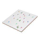 冬のアルパインスキーヤースキーパターン タイル (側面)