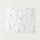 冬のアルパインスキーヤースキーパターン タペストリー (正面(横))