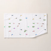 冬のアルパインスキーヤースキーパターン バスタオルセット (ハンドタオル)