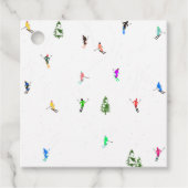 冬のアルパインスキーヤースキーパターン フェイバータグ (正面)