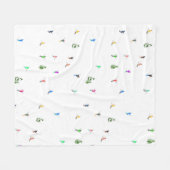 冬のアルパインスキーヤースキーパターン フリースブランケット (正面(横))