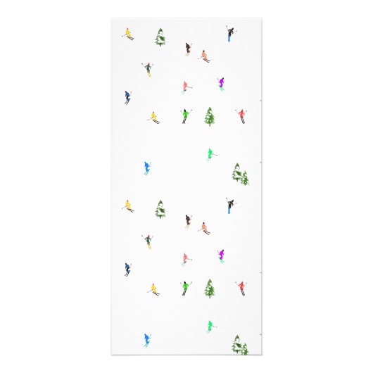 冬のアルパインスキーヤースキーパターン ラックカード (正面)