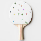 冬のアルパインスキーヤースキーパターン 卓球ラケット (裏面)