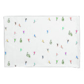 冬のアルパインスキーヤースキーパターン 枕カバー (正面)