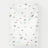 冬のアルパインスキーヤースキーパターン 横断幕 (縦)