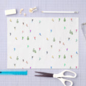 冬のアルパインスキーヤースキーパターン 薄葉紙 (クラフト)