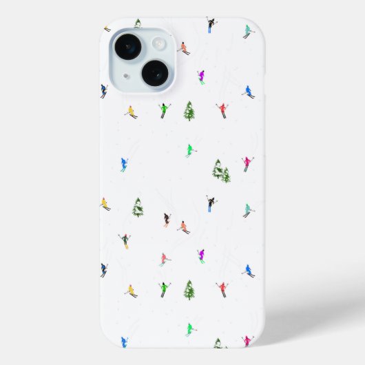 冬のアルパインスキーヤースキーパターン Case-Mate iPhoneケース (裏面)