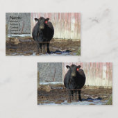 冬のアンガス黒い牛 名刺 (正面/裏面)