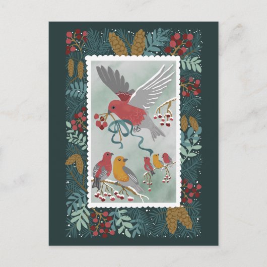 冬のアースソングはがき ポストカード (正面)