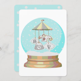 冬のイエティ雪の地球の子供たちのパーティー 招待状