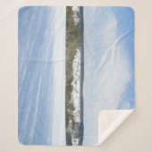 冬のイギリスの田舎パーソナライズされた- シェルパブランケット (正面)