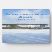 冬のイギリスの田舎パーソナライズされた- フォトプラーク (正面)