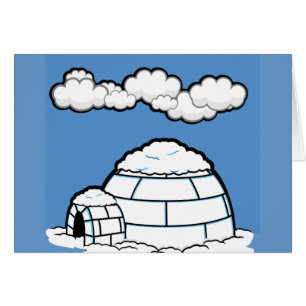 冬のイグルー雪青空白雲漫画