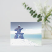 冬のイヌクシュクハガキ ポストカード (スタンド正面)