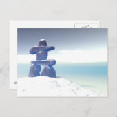 冬のイヌクシュクハガキ ポストカード (正面/裏面)