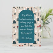 冬のイラストレーションクリスマスタイムカード シーズンカード (スタンド正面)