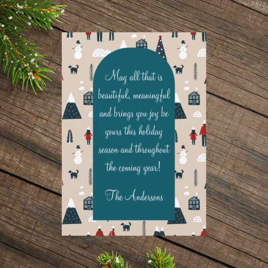 冬のイラストレーションクリスマスタイムカード シーズンカード