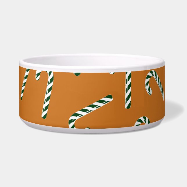 冬のイラストレーションペット ボウル (左)