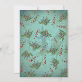 冬のイルミネーションの松の枝 ウェディングカード 招待状 (裏面)