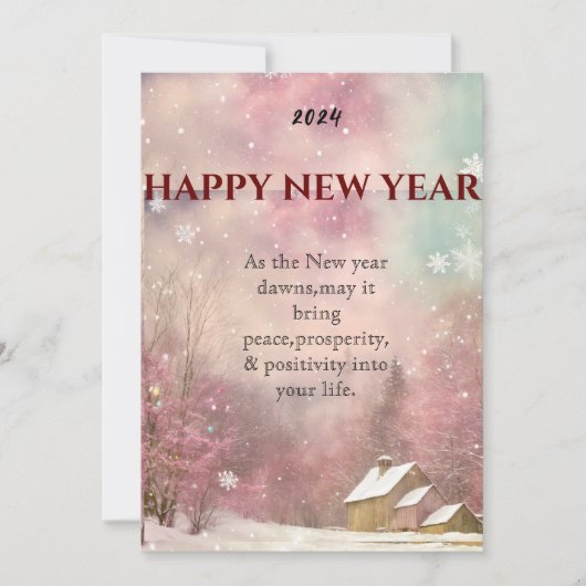 冬のウィスパーズ：雪の年賀状 シーズンカード (正面)