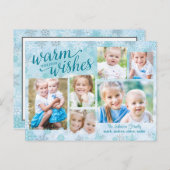 冬のウィムシーコラージホリデーフォトカード シーズンポストカード (正面/裏面)