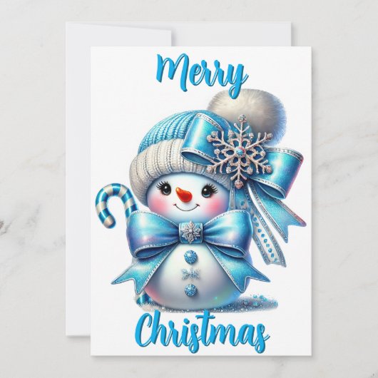 冬のウィムシー：フェスティバル雪だるま挨拶 シーズンカード (正面)