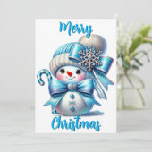 冬のウィムシー：フェスティバル雪だるま挨拶 シーズンカード (スタンド正面)