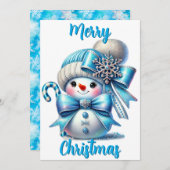 冬のウィムシー：フェスティバル雪だるま挨拶 シーズンカード (正面/裏面)