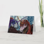 冬のウィルドベリーユニコーンのクリスマス シーズンカード (正面)