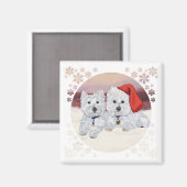 冬のウェスティーズ マグネット (正面/裏面)