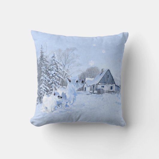 冬のウェスティ PILLOW クッション (正面)