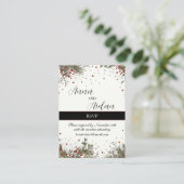 冬のウェディングエレガントインスピレーションモダンRSVP エンクロージャーカード (スタンド正面)