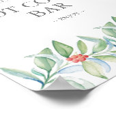 冬のウェディングサインホットチョコレートバーサイン ポスター (角)