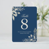 冬のウェディングテーブルナンバー 招待状 (スタンド正面)