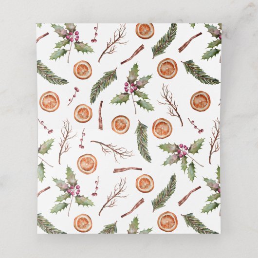 冬のウェディングテーブル番号座席表 プレイスカード (内部開封)