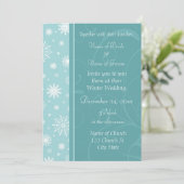 冬のウェディングフォト招待状カード 招待状 (スタンド正面)