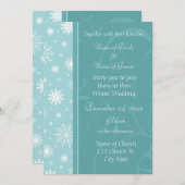 冬のウェディングフォト招待状カード 招待状 (正面/裏面)