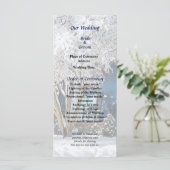 冬のウェディングプログラムにおけるポーチのロッキングチェア プログラム (スタンド正面)